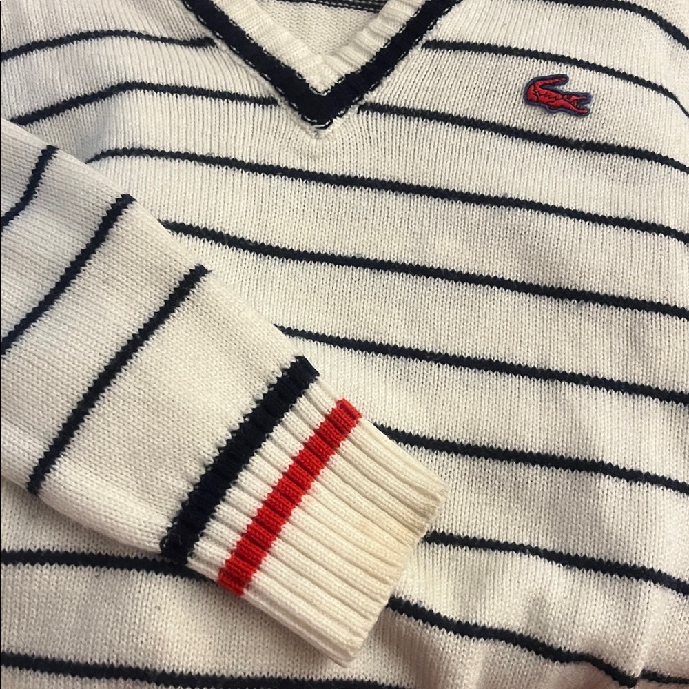 Izod V-neck striped sweater - Picture 4 of 4